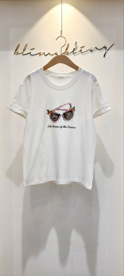RICO直郵韓國代購㊣女裝新品熱賣25春夏時尚推薦休閑人氣T恤bling bling/RICOT恤