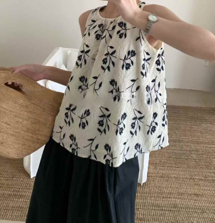 FEMME韓國直郵㊣女裝新品時尚推薦25春夏休閑人氣吊帶背心刺繡FEMME吊帶/背心