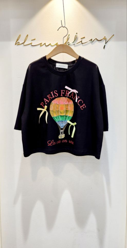 RICO韓國直郵㊣女裝新品推薦人氣熱賣25春夏休閑時尚T恤bling bling/RICOT恤圖色2