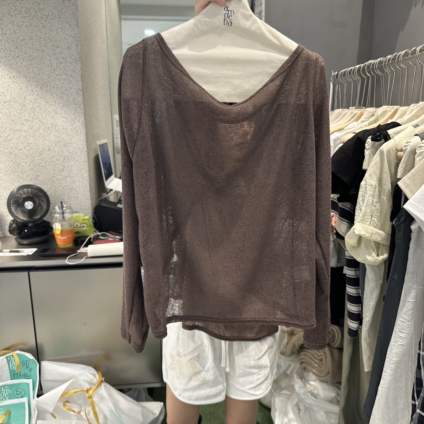 AMOEBA韓國直郵㊣女裝新品推薦時尚25春夏人氣休閑熱賣針織衫AMOEBA針織衫圖色3