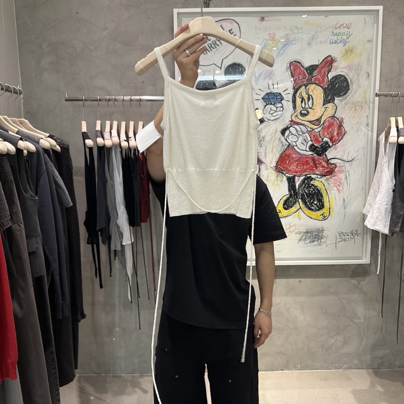 LAMAGIEPIE韓國㊣直郵東大門代購女裝新款熱賣吊帶背心含腰繩LAMAGIE GREY吊帶/背心