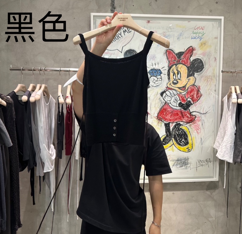 LAMAGIEPIE韓國㊣直郵東大門代購女裝新款熱賣吊帶背心含腰繩LAMAGIE GREY吊帶/背心圖色3