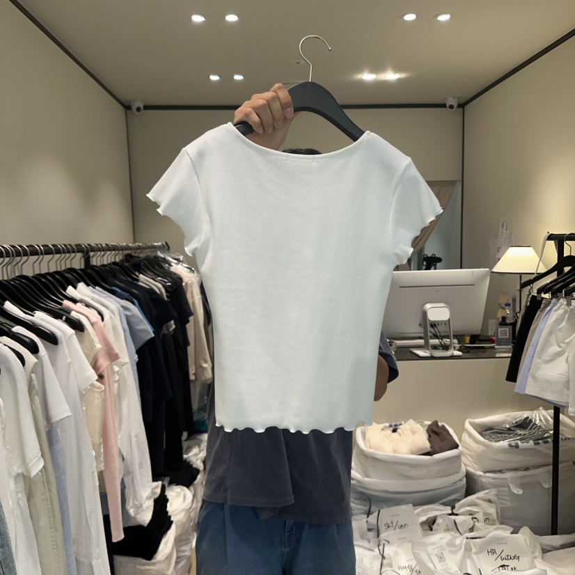 RE STOCK韓國直郵㊣女裝新品時尚人氣熱賣25春夏休閑推薦T恤RE STOCKT恤