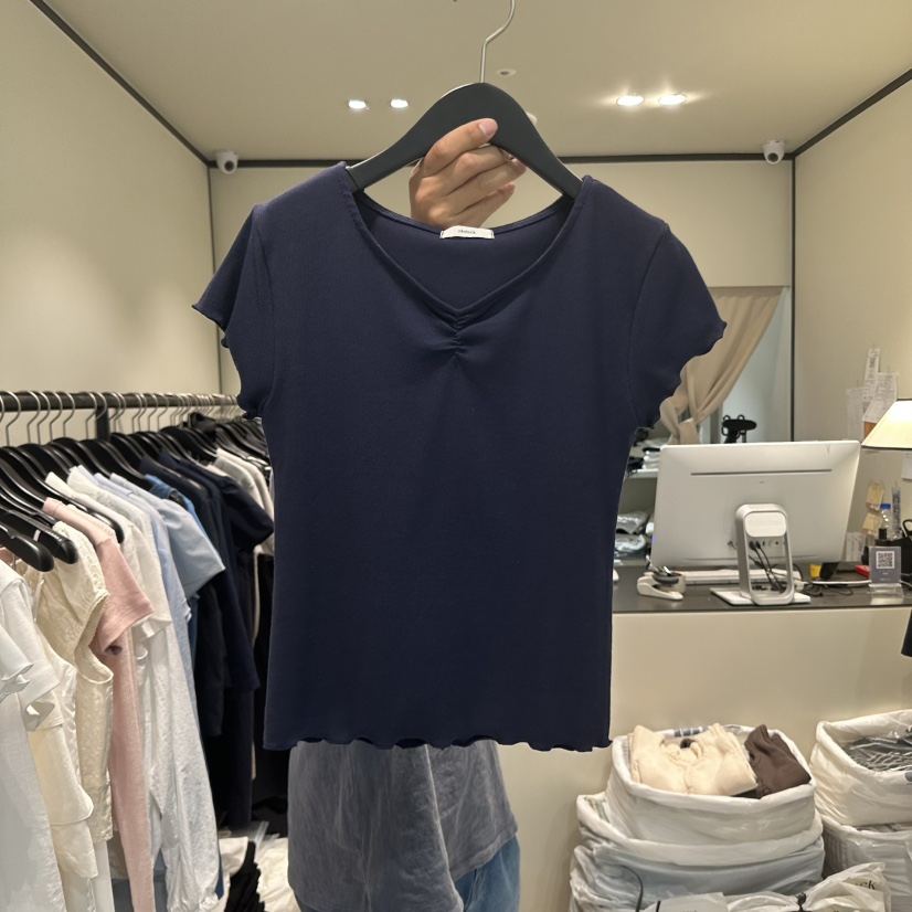 RE STOCK韓國直郵㊣女裝新品時尚人氣熱賣25春夏休閑推薦T恤RE STOCKT恤圖色3