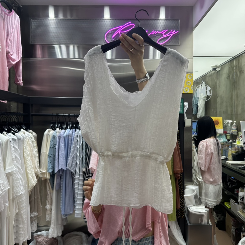 RUNWAY-런웨이直郵韓國代購㊣女裝新品25春夏休閑吊帶背心RUNWAY吊帶/背心