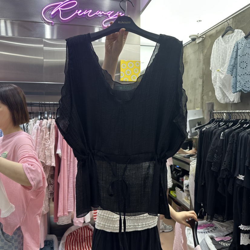 RUNWAY-런웨이直郵韓國代購㊣女裝新品25春夏休閑吊帶背心RUNWAY吊帶/背心圖色3