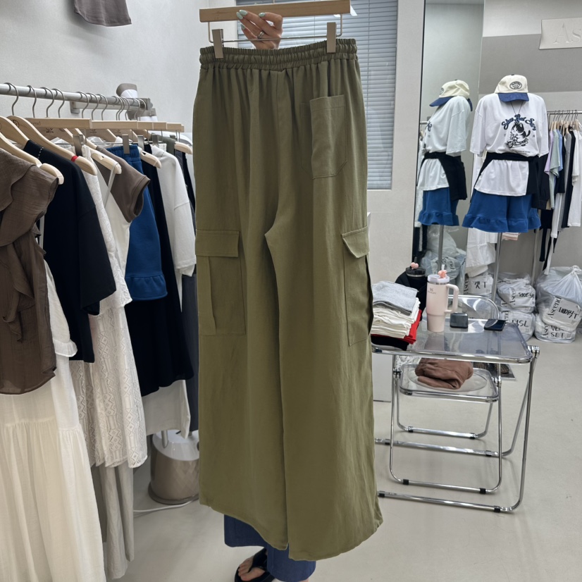 ASCEND直郵韓國代購㊣女裝新品人氣25春夏推薦休閑休閑褲亞麻ASCEND休閑褲