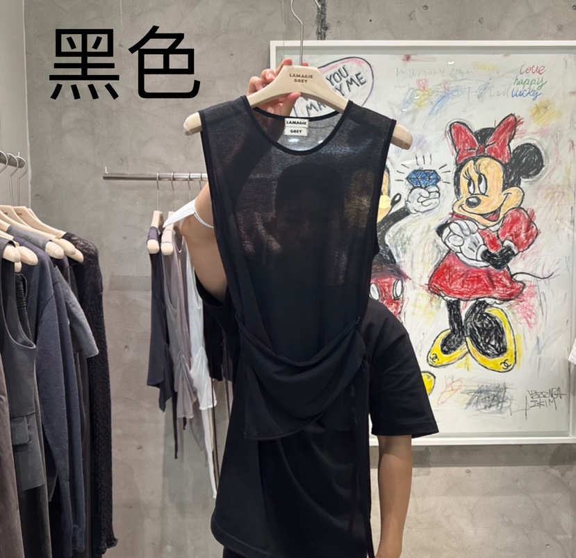 LAMAGIEPIE韓國直郵㊣女裝新款人氣時尚推薦熱賣休閑吊帶背心LAMAGIE GREY吊帶/背心圖色4