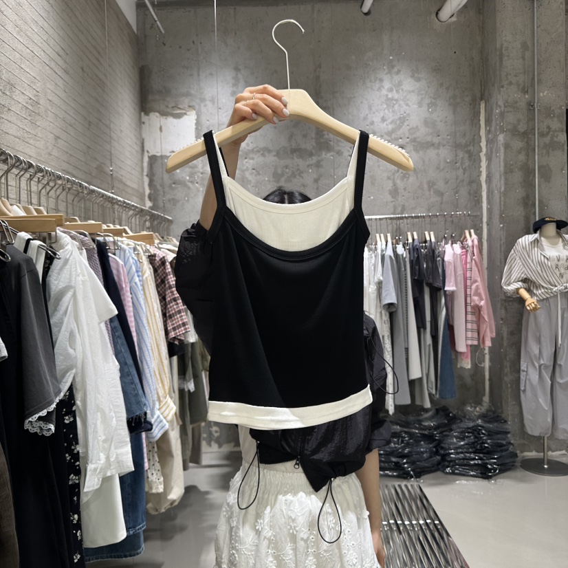 JUNI直郵韓國代購㊣女裝新品人氣休閑推薦熱賣25春夏吊帶背心my juni吊帶/背心