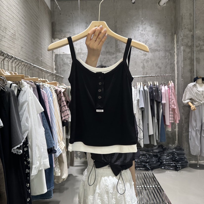 JUNI直郵韓國代購㊣女裝新品人氣休閑推薦熱賣25春夏吊帶背心my juni吊帶/背心圖色3