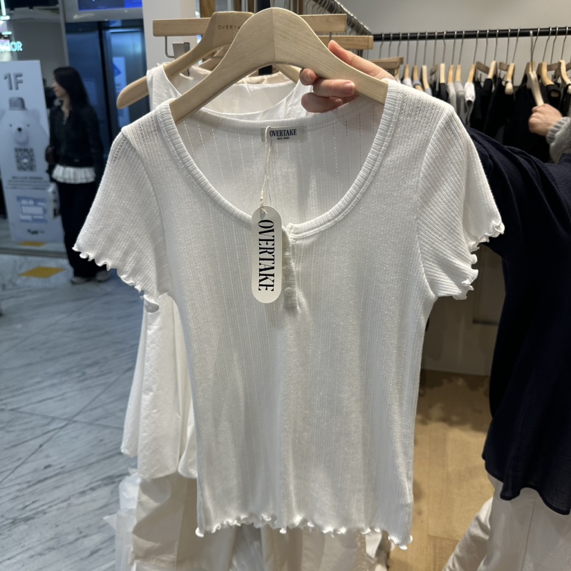 OVERTAKE韓國㊣直郵東大門代購女裝新品休閑推薦熱賣25春夏T恤OVERTAKET恤