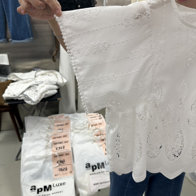 CORNER韓國直郵㊣東大門實拍女裝新款25春夏休閑襯衫蕾絲衫CORNER.302襯衫/蕾絲衫