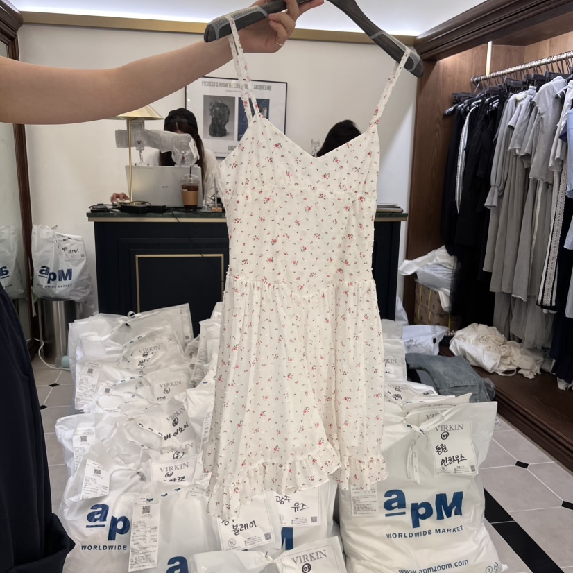 VIRKIN直郵韓國代購㊣女裝新品25春夏熱賣時尚人氣推薦連衣裙VIRKIN連衣裙