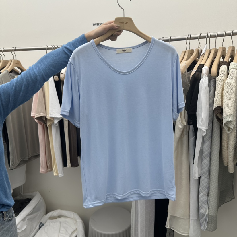 TWELVE直郵韓國代購㊣女裝新品25春夏休閑推薦時尚熱賣人氣T恤TWELVET恤圖色5