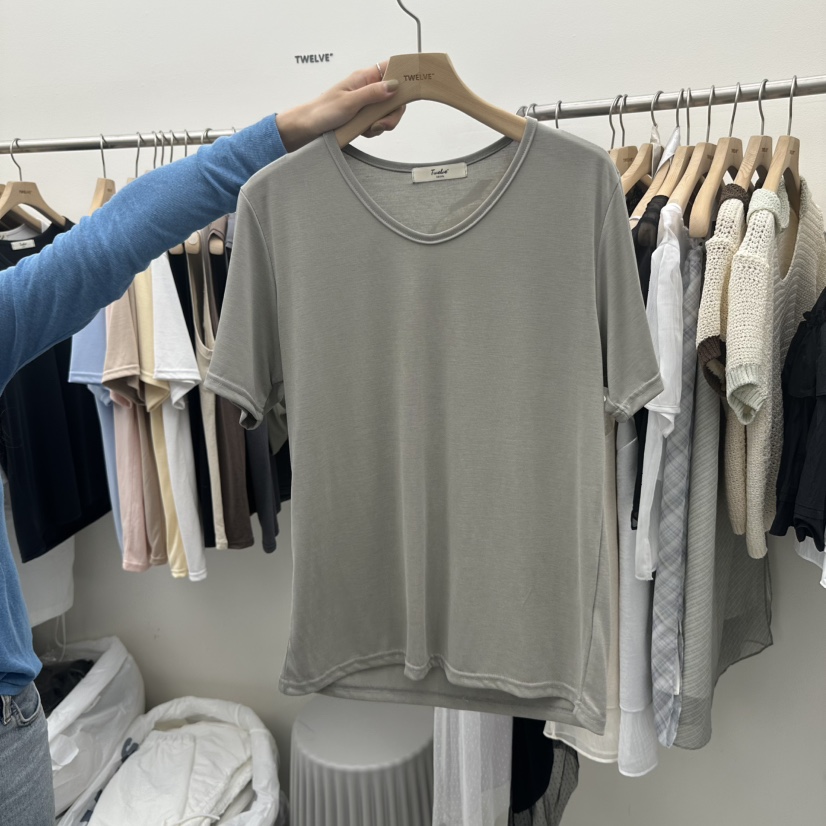 TWELVE直郵韓國代購㊣女裝新品25春夏休閑推薦時尚熱賣人氣T恤TWELVET恤圖色6