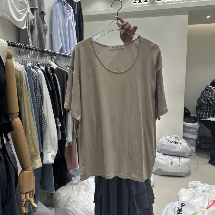 AT THE END韓國㊣直郵東大門代購女裝新品時尚休閑熱賣T恤AT THE ENDT恤圖色2