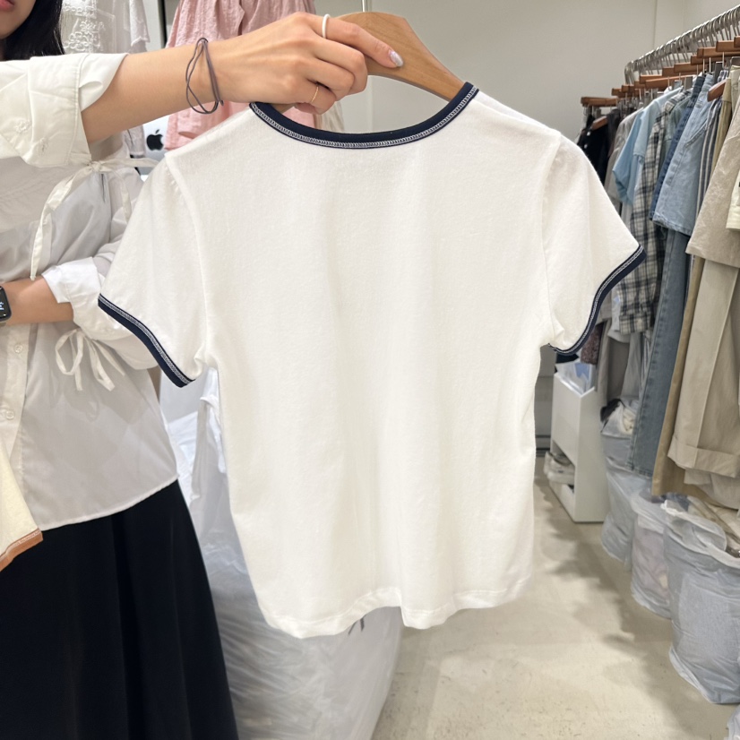 MELO韓國直郵㊣女裝新品人氣時尚推薦熱賣25春夏休閑T恤MELOT恤