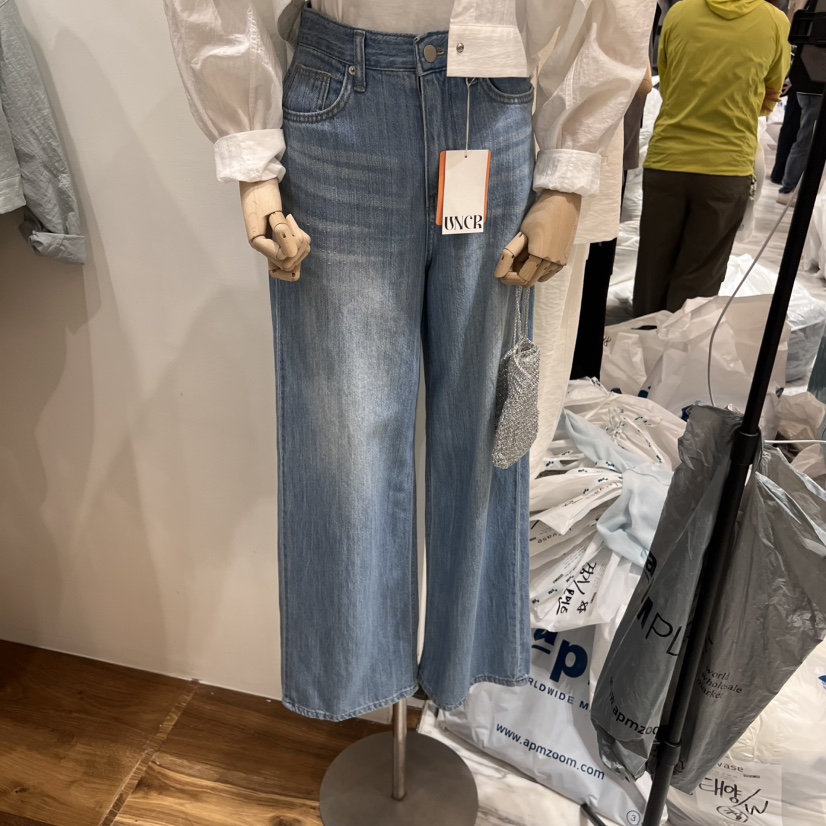 UNCOVER直郵韓國代購㊣女裝新品25春夏時尚人氣熱賣休閑牛仔褲UNCOVER牛仔褲