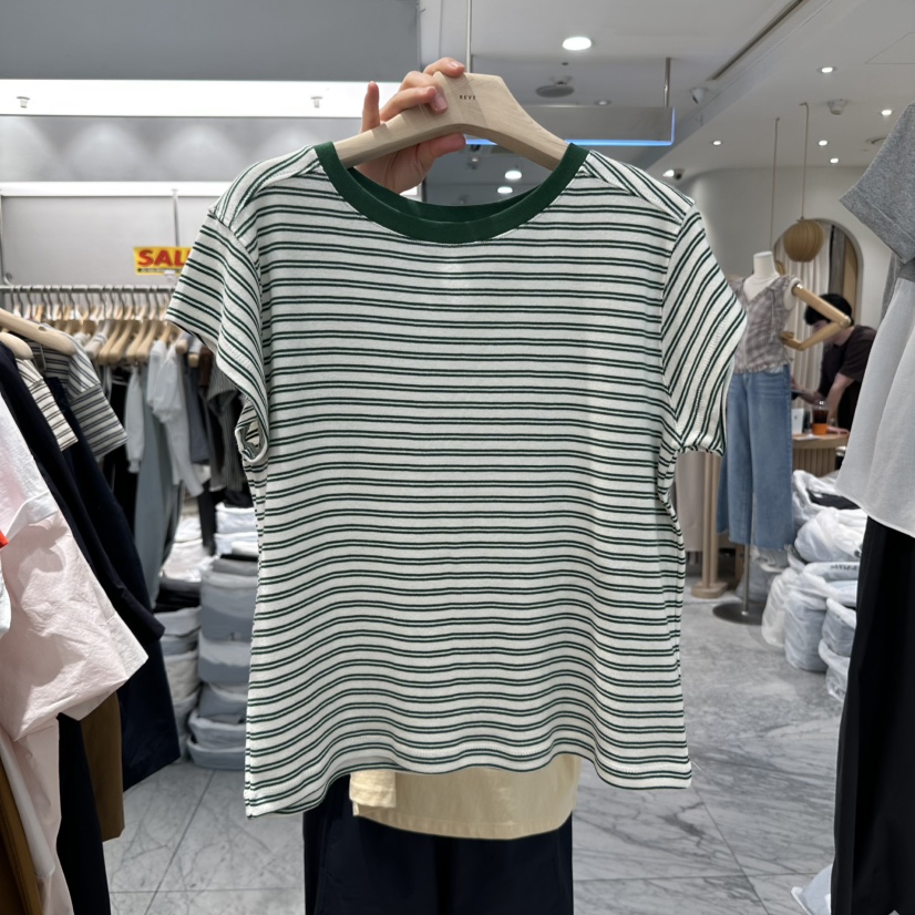 REVE-L直郵韓國代購㊣女裝新款休閑熱賣25春夏推薦人氣T恤REVE-LT恤圖色3