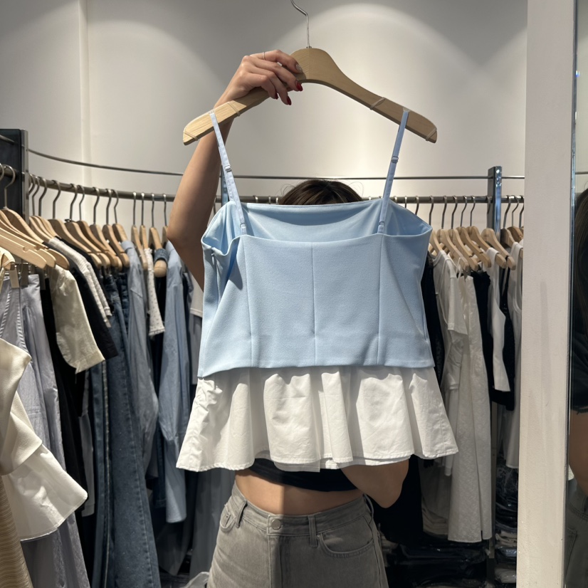 HABLE韓國㊣直郵東大門代購女裝新品時尚人氣25春夏吊帶背心HABLE吊帶/背心