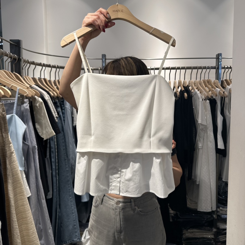 HABLE韓國㊣直郵東大門代購女裝新品時尚人氣25春夏吊帶背心HABLE吊帶/背心