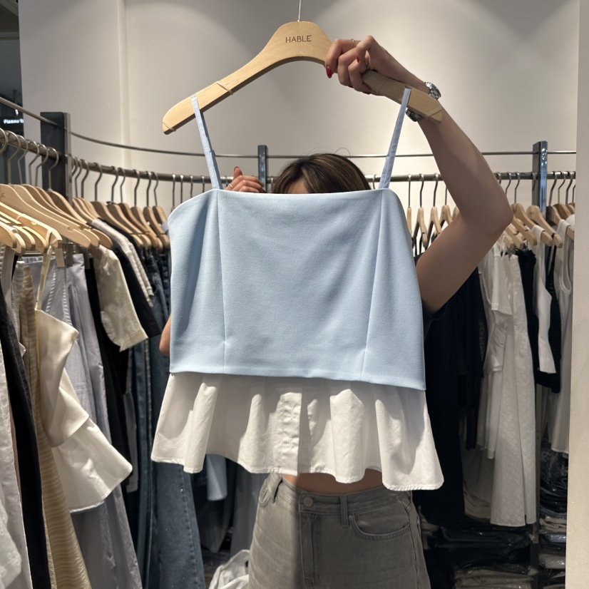 HABLE韓國㊣直郵東大門代購女裝新品時尚人氣25春夏吊帶背心HABLE吊帶/背心圖色2