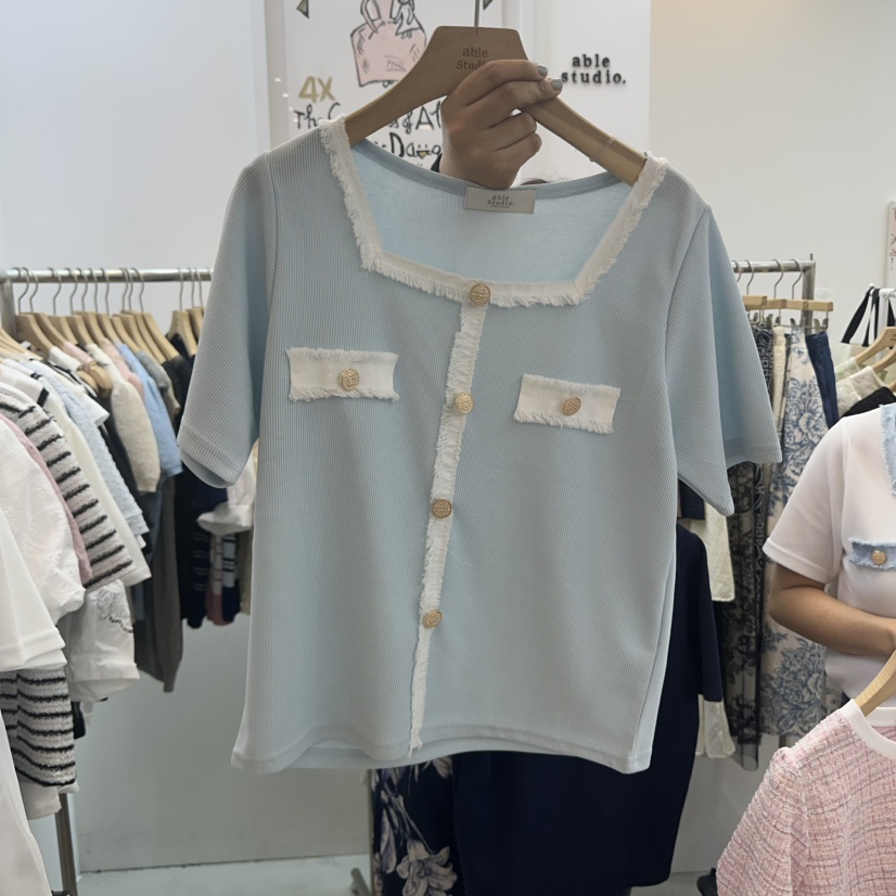 ABLESTUDIO東大門代購女裝新品人氣25春夏熱賣休閑職業針織衫ABLE STUDIO針織衫圖色2