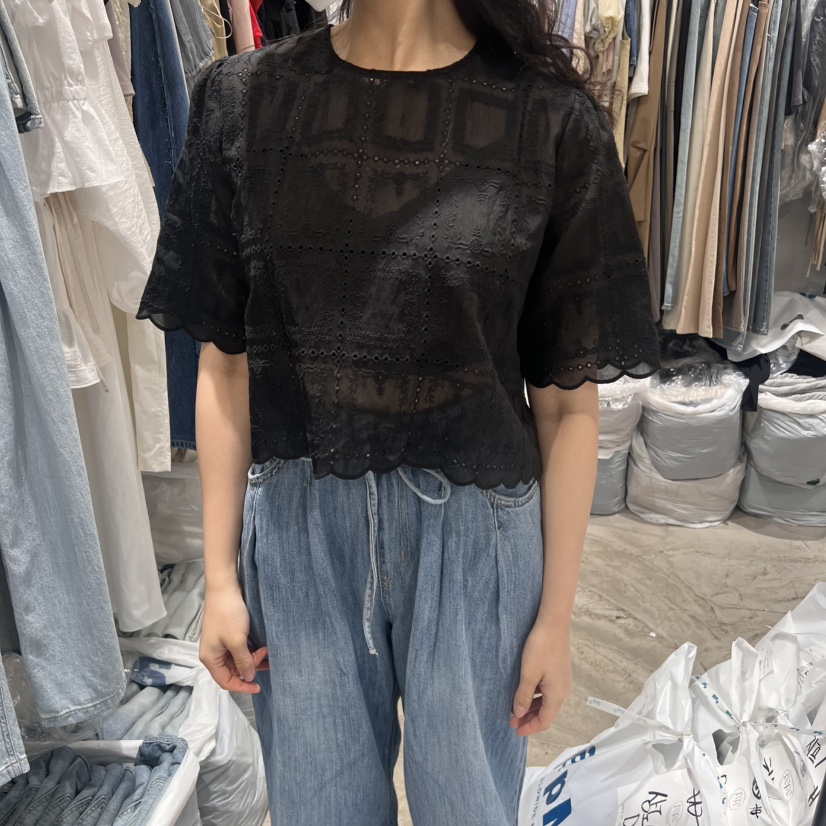 ALMOND PEPE東大門代購女士新款時尚職業25春夏襯衫蕾絲衫ALMOND PEPE襯衫/蕾絲衫圖色2