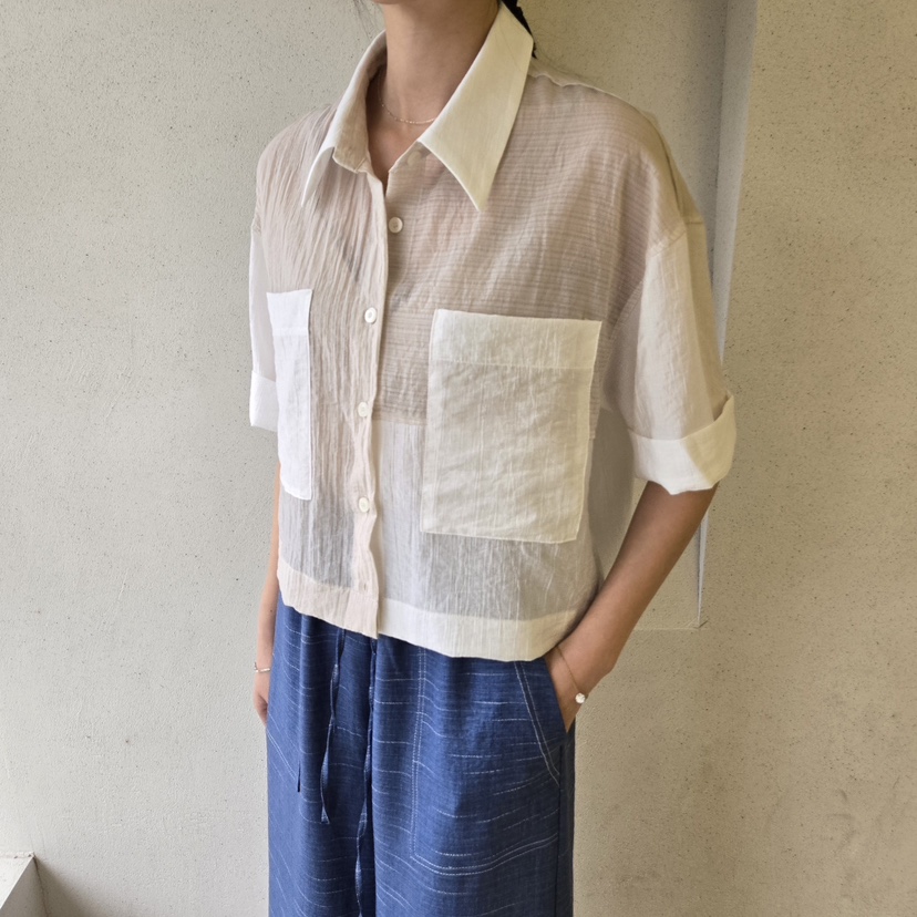 LA BLOOM韓國代購女裝新品25春夏熱賣真品時尚職業襯衫蕾絲衫La Bloom襯衫/蕾絲衫