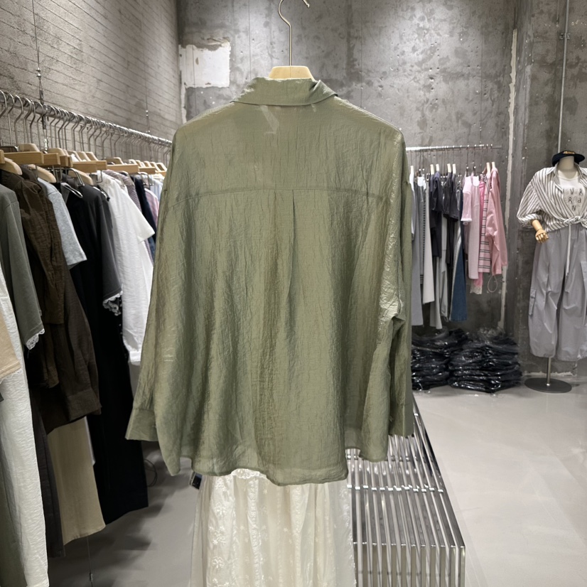 JUNI韓國代購女裝新品人氣職業熱賣時尚休閑襯衫蕾絲衫柔軟my juni襯衫/蕾絲衫