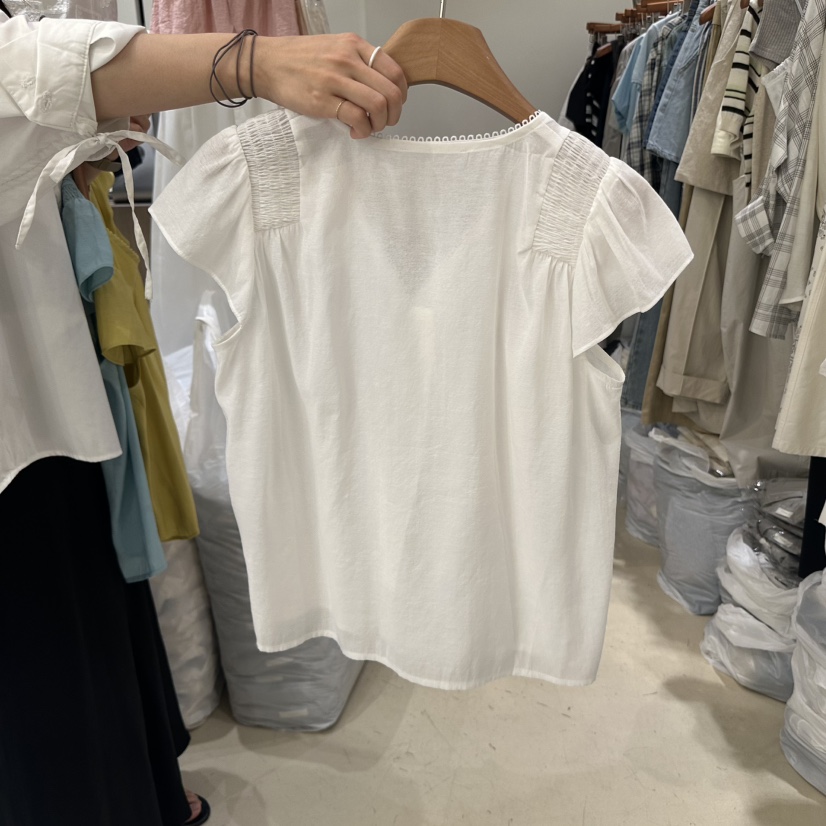 MELO東大門直郵女裝新款人氣25春夏真品休閑職業襯衫蕾絲衫MELO襯衫/蕾絲衫