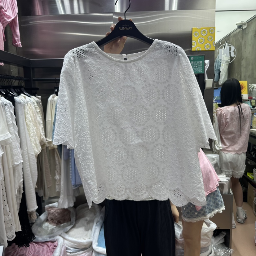RUNWAY-런웨이東大門實拍女裝新品熱賣職業時尚襯衫蕾絲衫RUNWAY襯衫/蕾絲衫圖色4