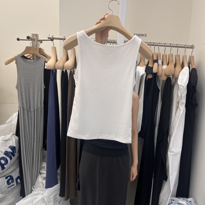 ESSENCE東大門代購女裝新款時尚人氣休閑熱賣25春夏吊帶背心紐扣ESSENCE吊帶/背心