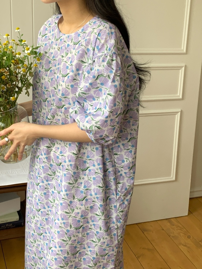 PLANTS ON GRAY韓國㊣直郵東大門代購女裝新款休閑連衣裙PLANTS ON GRAY連衣裙
