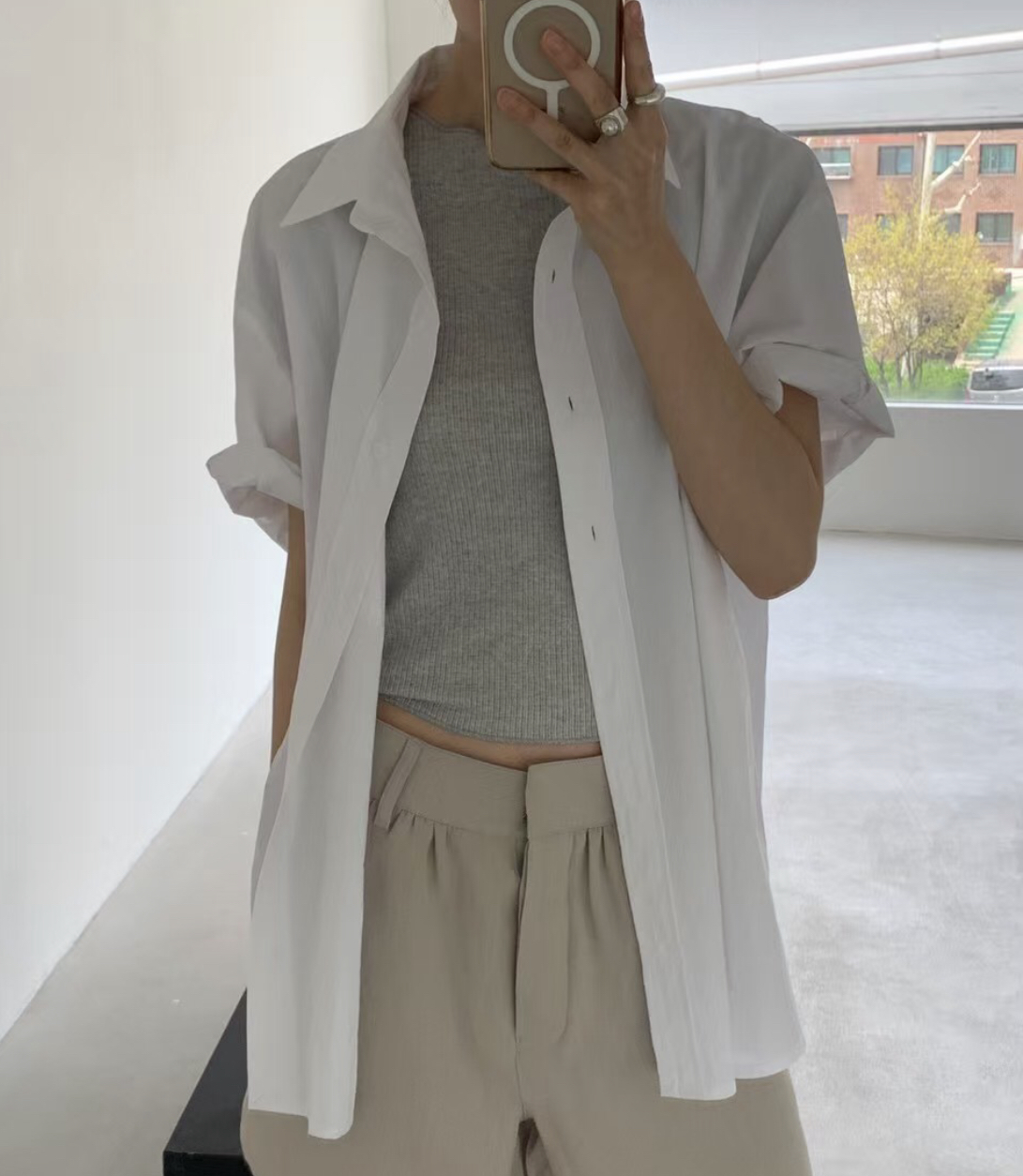 SOIL韓國直郵㊣東大門實拍女裝新品休閑熱賣25春夏襯衫蕾絲衫SOIL襯衫/蕾絲衫圖色2