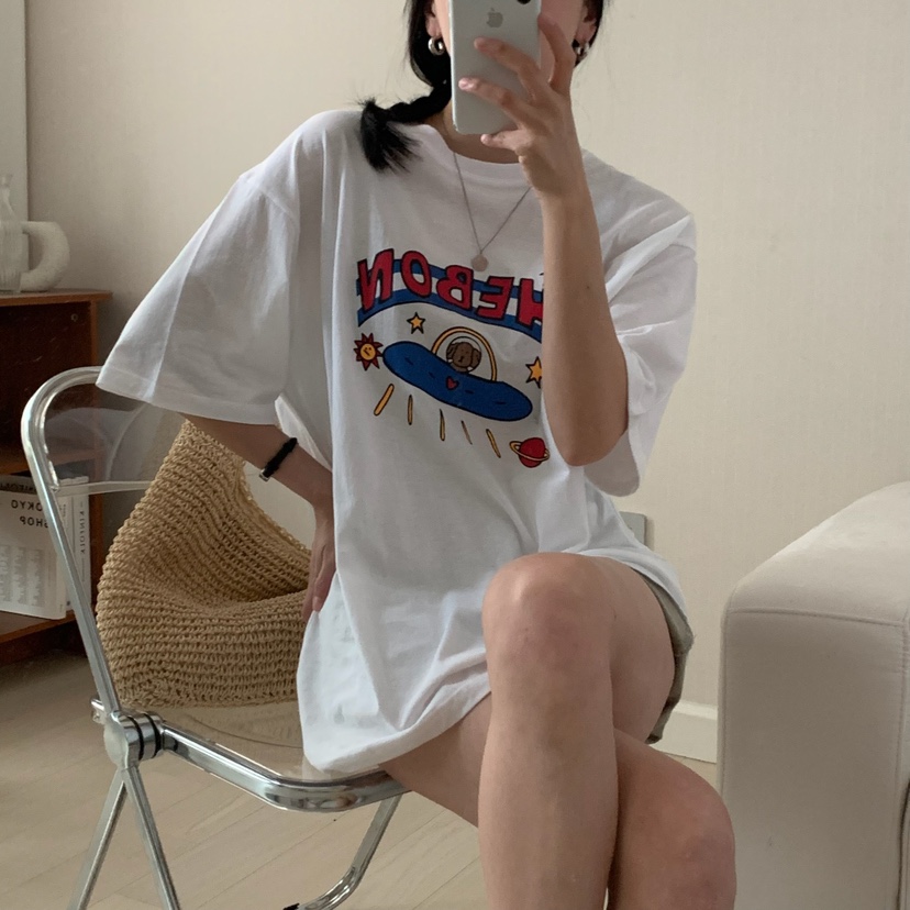 HELLO JINI韓國㊣直郵東大門代購女裝新品25春夏時尚人氣T恤HELLO JINIT恤