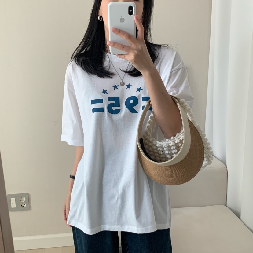 HELLO JINI韓國直郵㊣女裝新品人氣熱賣25春夏休閑時尚T恤HELLO JINIT恤