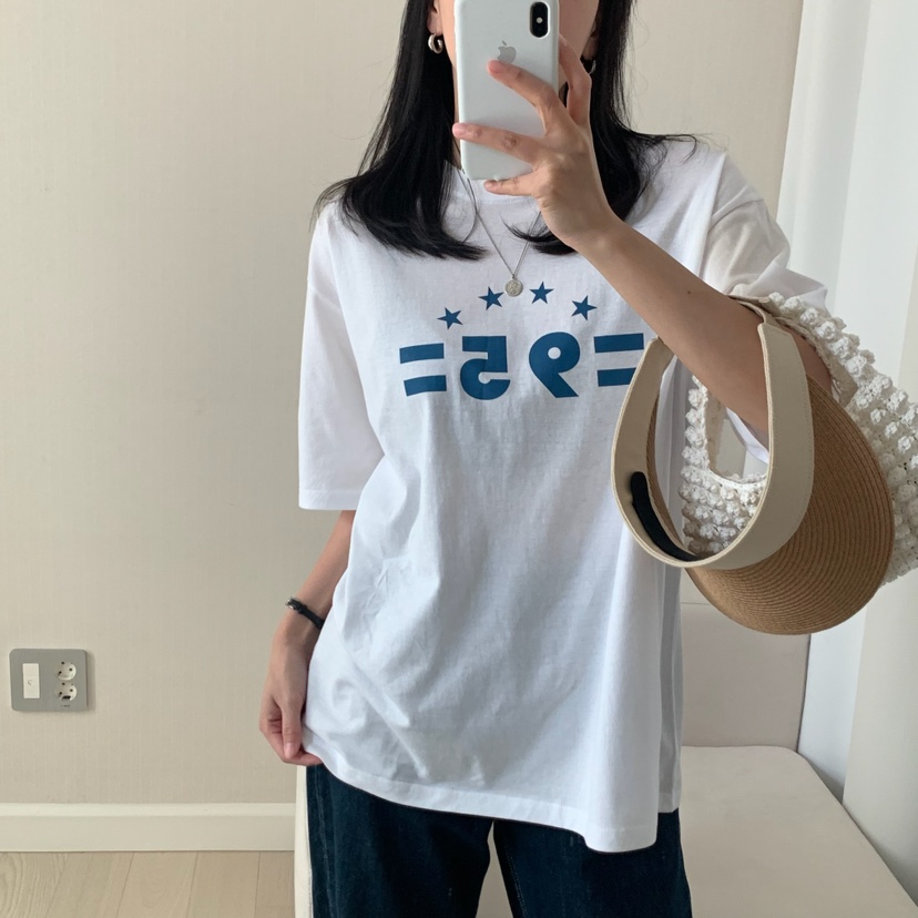 HELLO JINI韓國直郵㊣女裝新品人氣熱賣25春夏休閑時尚T恤HELLO JINIT恤