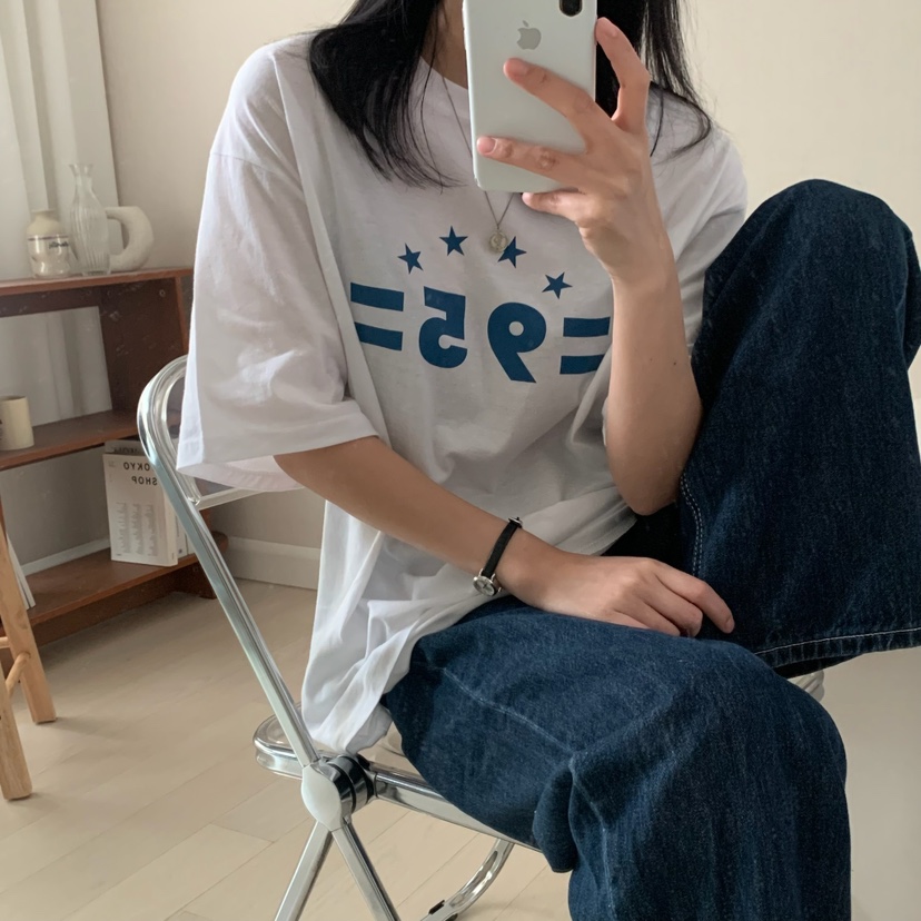 HELLO JINI韓國直郵㊣女裝新品人氣熱賣25春夏休閑時尚T恤HELLO JINIT恤