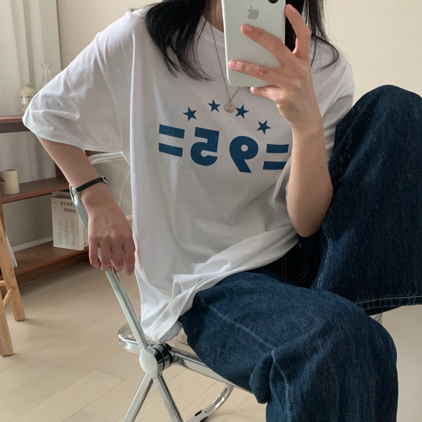 HELLO JINI韓國直郵㊣女裝新品人氣熱賣25春夏休閑時尚T恤HELLO JINIT恤
