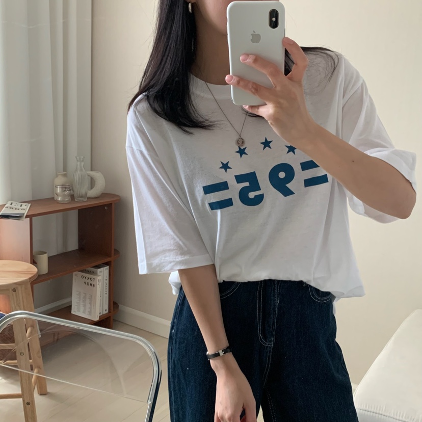 HELLO JINI韓國直郵㊣女裝新品人氣熱賣25春夏休閑時尚T恤HELLO JINIT恤