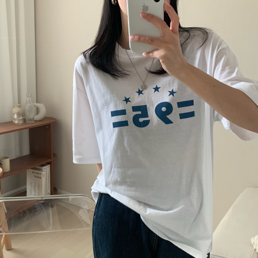 HELLO JINI韓國直郵㊣女裝新品人氣熱賣25春夏休閑時尚T恤HELLO JINIT恤