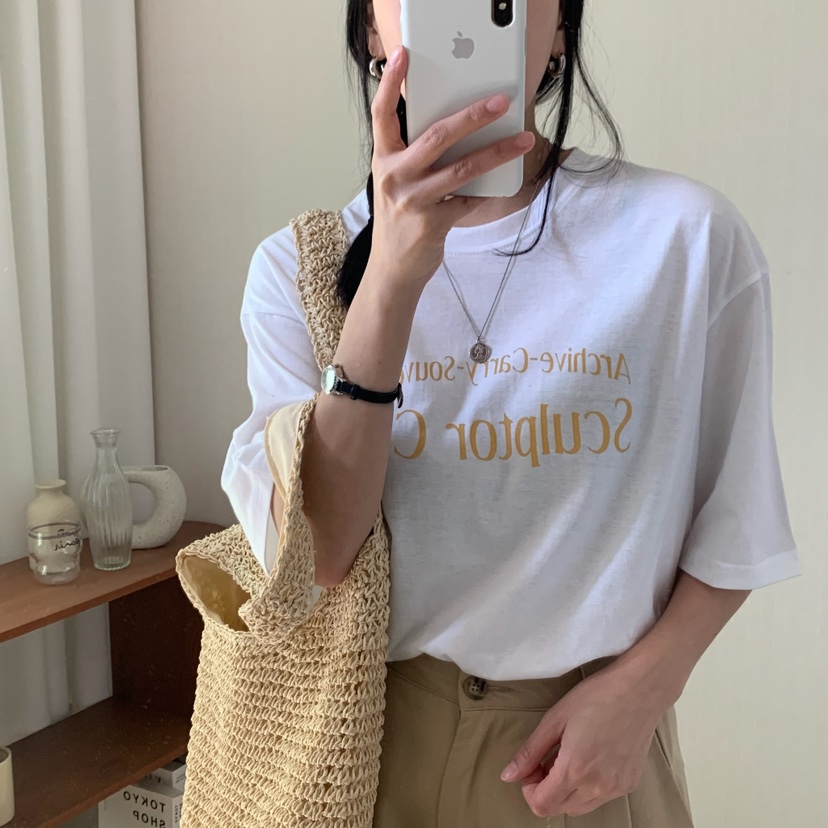 HELLO JINI韓國直郵㊣女裝新品推薦25春夏時尚人氣休閑T恤HELLO JINIT恤