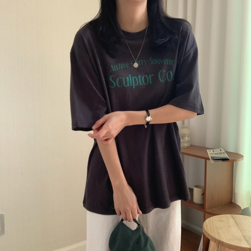 HELLO JINI韓國直郵㊣女裝新品推薦25春夏時尚人氣休閑T恤HELLO JINIT恤圖色2