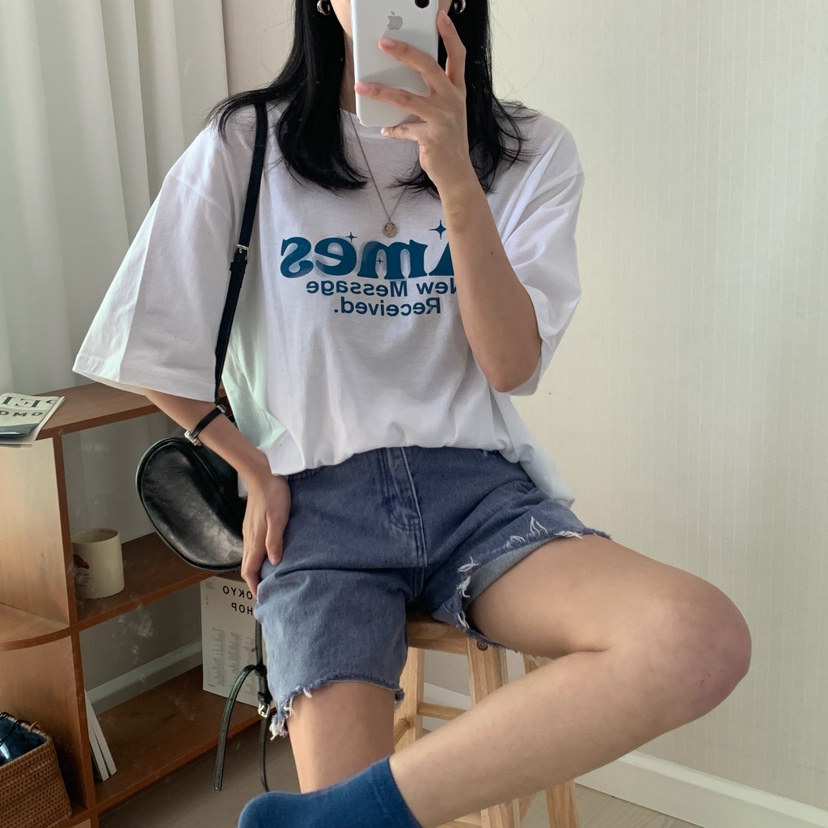 HELLO JINI韓國㊣直郵東大門代購女裝新款25春夏推薦人氣T恤HELLO JINIT恤