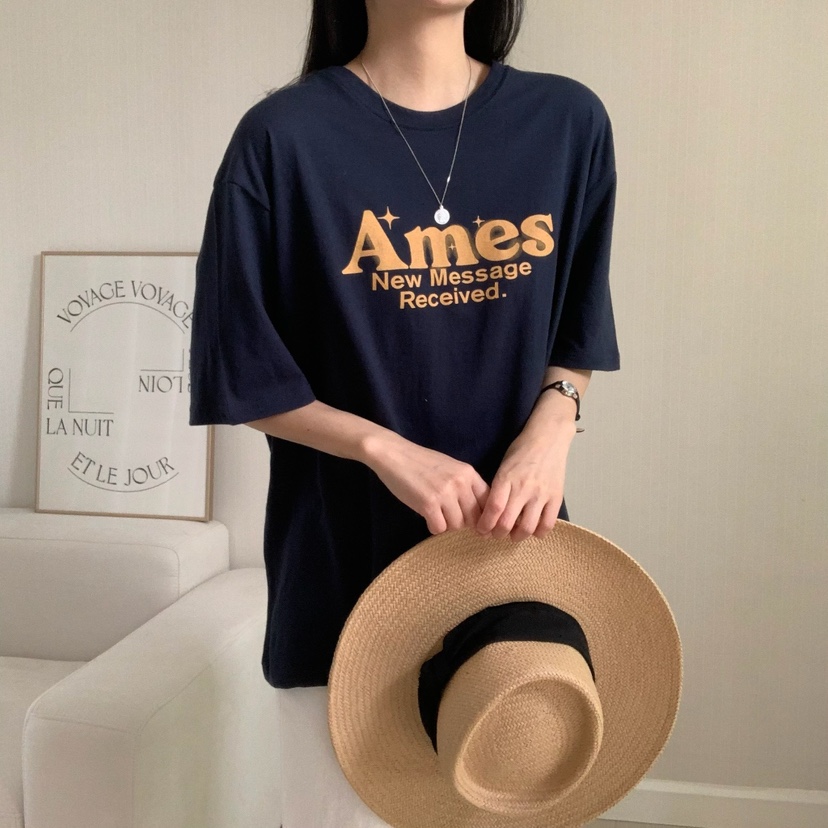 HELLO JINI韓國㊣直郵東大門代購女裝新款25春夏推薦人氣T恤HELLO JINIT恤圖色2