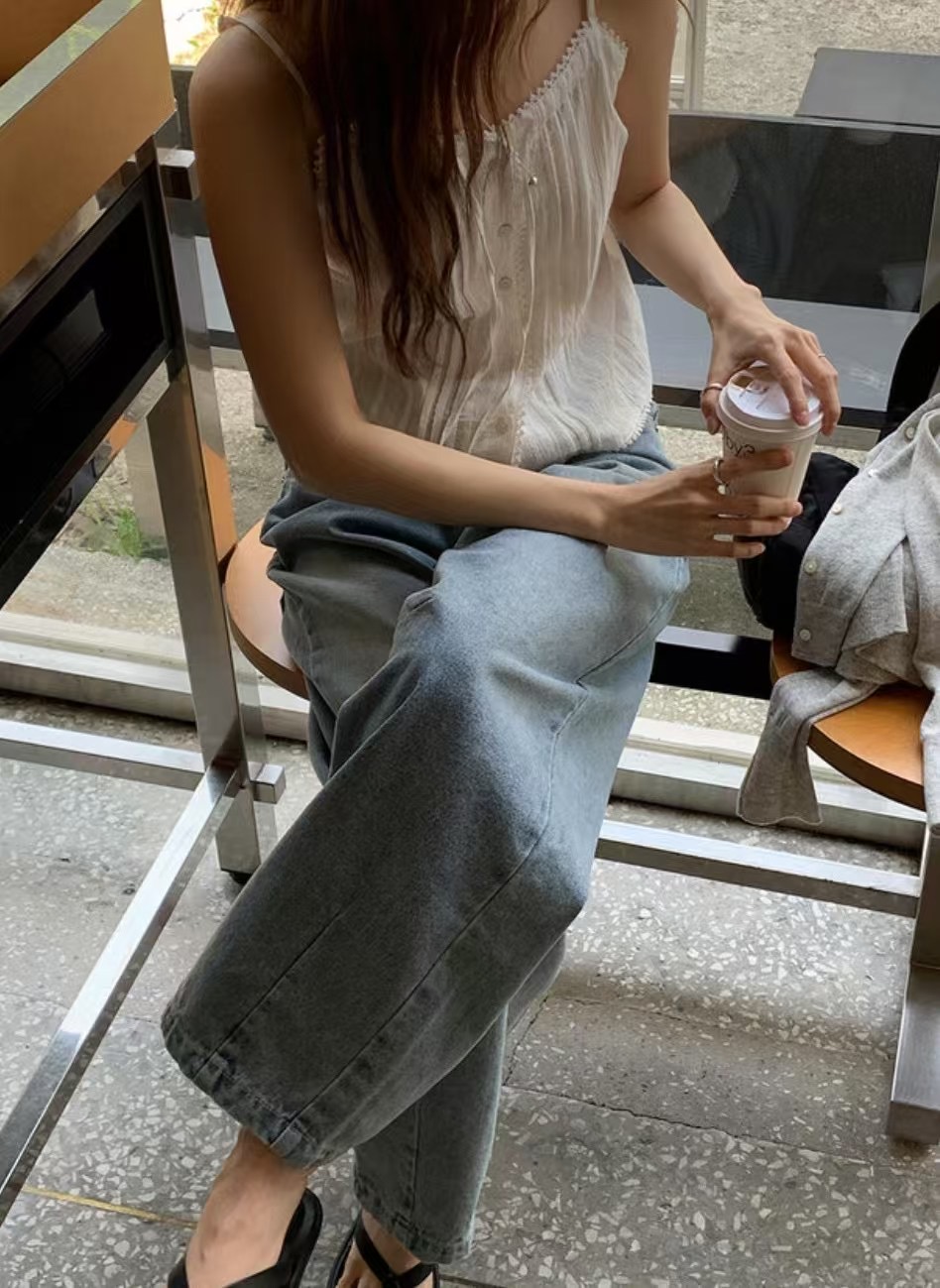 SOIL韓國直郵㊣東大門實拍女裝新品推薦25春夏人氣時尚牛仔褲SOIL牛仔褲