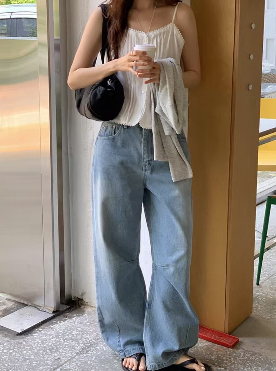 SOIL韓國直郵㊣東大門實拍女裝新品推薦25春夏人氣時尚牛仔褲SOIL牛仔褲