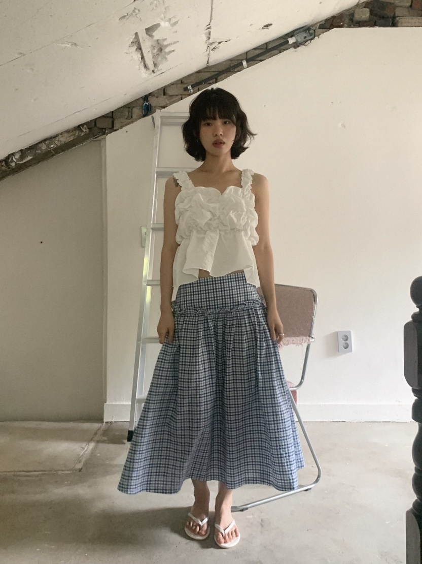 SLAT韓國直郵㊣東大門實拍女裝新品休閑時尚人氣推薦25春夏長裙SLAT長裙