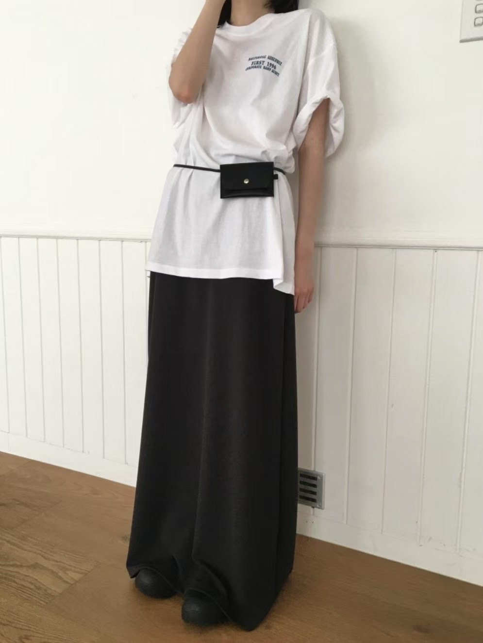 SOIL直郵韓國代購㊣女裝新品休閑熱賣時尚人氣推薦T恤不含腰帶SOILT恤